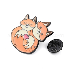 Cute Animal Hug with Heart Enamel Pins&nbsp;PALLOY-D361-01EB-03
