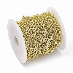 Handmade Brass Textured Cable Chains&nbsp;CHC-F015-23G
