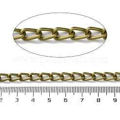 酸化アルミニウムカーブチェーン  溶接されていない  スプールで  アンティークブロンズ  9x5x1mm  約229.66フィート（70m）/ロール&nbsp;CHA-E003-04AB