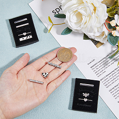 10Pcs 10 Style Rectangle Alloy Watch Band Charms Set with Crystal Rhinestone&nbsp;FIND-DC0004-57