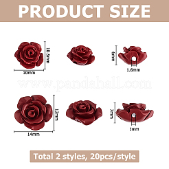 80Pcs 2 Styles Carved Cinnabar Beads&nbsp;CARL-HS0001-01