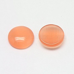 キャッツアイカボション  半円  ライトサーモン  16x3mm&nbsp;CE-J002-16mm-15