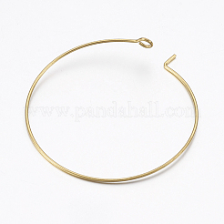 Brass Hoop Earring Findings&nbsp;KK-K225-37-C