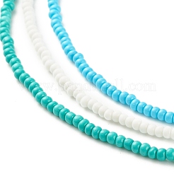 3Pcs Glass Seed Beaded Necklaces Set&nbsp;NJEW-JN03827-03