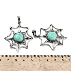 Gemstone Spider Web Pendants&nbsp;G-Q163-09AS