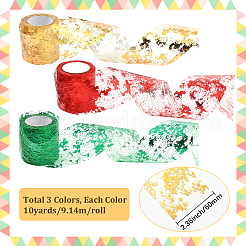 3 Rolls 3 Colors Polyester Lace Trims Ribbons for Sewing Decoration&nbsp;OCOR-SP0001-31
