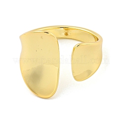Brass Open Cuff Ring for Women&nbsp;AJEW-U003-07G