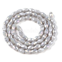 Opaque Solid Color Electroplate Glass Beads Strands&nbsp;EGLA-N013-P4mm-B05