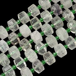 Natural Green Quartz Beads Strands&nbsp;G-G453-G02-7x12mm