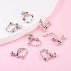 Brass Screw On Clip-on Earring Findings&nbsp;LS-KK-L164-02P