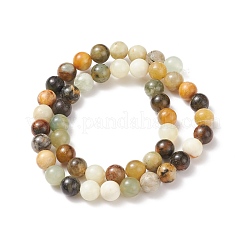 Natural Xiuyan Jade Bead Strands&nbsp;G-P075-39-8mm