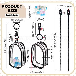 Rectangle Transparent PVC Plastic Storage Zipper Bags&nbsp;ABAG-WH0032-114B