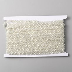 樹脂ビーズトリム  ガーゼで  服飾材料  ホワイト  3/8x1/8インチ（9x4mm）&nbsp;OCOR-WH0046-15A