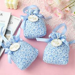 Cloth High Jacquard Flower Sugar Gift Drawstring Bags with Handle&nbsp;ST-CJ0004-01A