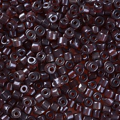 透明色光沢ガラスラウンドラッパビーズ  丸い穴  シエナ  4~6x5~6mm  穴：1.8mm  約2250個/ポンド&nbsp;SEED-S045-001A-D02