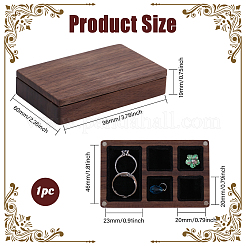 Wood Magnet and Velvet Storage Cuboid Box&nbsp;CON-WH0200-06B