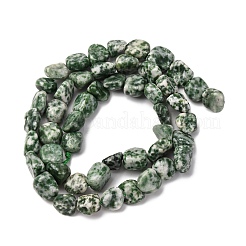 Natural Green Spot Jasper Beads Strands&nbsp;G-G146-A26-02