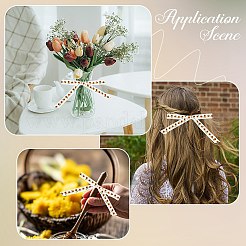 ポリエステルリボン  ギフトアクセサリー  花  3/8インチ（10mm）&nbsp;OCOR-WH20061-008