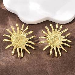 Brass Sun Stud Earrings&nbsp;EJEW-F400-20G