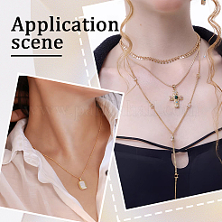 真鍮ブレスレットとネックレスのDIYジュエリー製作キット  18KGP本金メッキ  2~75x2~96x0.2~1mm  穴：1~4mm&nbsp;DIY-SC0028-28