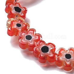 Handmade Millefiori Lampwork Beads Strands&nbsp;LAMP-F035-09C