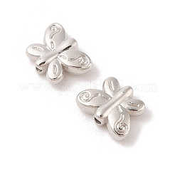 CCBプラスチックビーズ  蝶  プラチナ  8x10.5x3mm  穴：1.2mm&nbsp;CCB-N006-52P