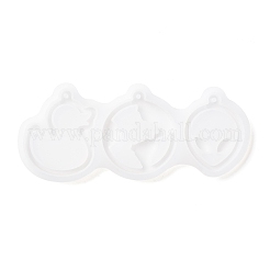 DIY Duck & Earth & Face Pendant Silhouette Silicone Molds&nbsp;DIY-E036-11
