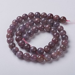 Natural Gemstone Ruby Round Beads Strands&nbsp;G-O017-8mm-06