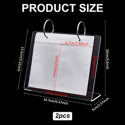 3 Inch Acrylic Desk Calendar Storage Photo Albums Stands&nbsp;AJEW-WH0819-011A