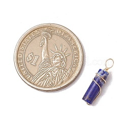 Dyed Synthetic Imperial Column Copper Wire Wrapped Pendants&nbsp;PALLOY-JF03490