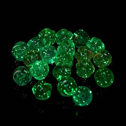 蓄光透明レインボー虹色アクリルビーズ  暗闇で光る  スパイラルビーズ  ミックスカラー  16~17x16mm  穴：3mm&nbsp;LACR-K001-01