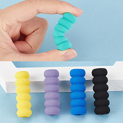 30個 10色 EVAフォーム 鉛筆グリッパー  鉛筆ホルダー  子供向け  ミックスカラー  37.5x12.5mm  内径：8mm  3個/カラー&nbsp;AJEW-GF0006-31A