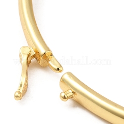 Brass Curb Chains Shape Hinged Bangle with Cubic Zirconia for Women&nbsp;BJEW-K229-01G
