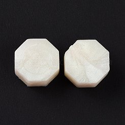 幻色のシーリングワックス粒子  レトロシーリング印鑑用  八角形  薄緑  9mm&nbsp;X-DIY-E033-A44