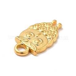 イオンプレーティング（IP）304ステンレスペンダント  フクロウのチャーム  18KGP本金メッキ  19x10x2mm  穴：3mm&nbsp;STAS-I197-010G