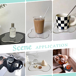 4Pcs 2 Colors Irregular Acrylic Cup Mats&nbsp;FIND-HY0002-66