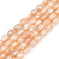 Natural Cultured Freshwater Pearl Beads Strands&nbsp;PEAR-P064-20H-02B