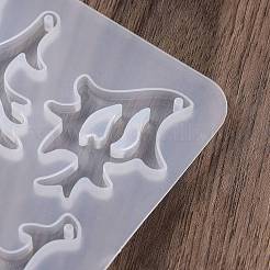 クリスマスペンダント DIY シリコン型  レジン型  UVレジン用  エポキシ樹脂工芸品作り  ホワイト  鹿  150x95x5mm  内径：45~46x18~27mm&nbsp;LS-DIY-K073-19C