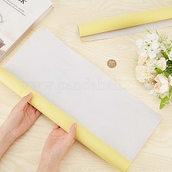 ベルベットコーティングされた製本紙  DIYのブックカバーに  ギフト用の箱  きいろ  1000x430x0.2mm&nbsp;DIY-WH0033-32D