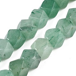 ナチュラルグリーンアベンチュリンスターカットラウンドビーズ連売り  多面カット  10~11x10~11x9.5~11mm  穴：0.8mm  約20個/連  8.27''（21センチメートル）&nbsp;G-T138-38