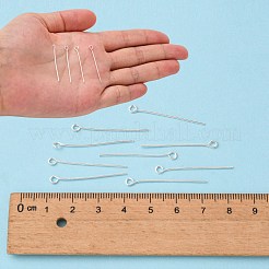 アイアン製9ピン  カドミウムフリー＆鉛フリー  銀  30x0.7mm  穴：2mm  約8700~8800個/1000g&nbsp;EPS3.0cm