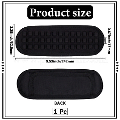 取り外し可能なコットンバックパックショルダーストラップパッド  ブラック  242x82.5x17mm&nbsp;AJEW-WH20017-43