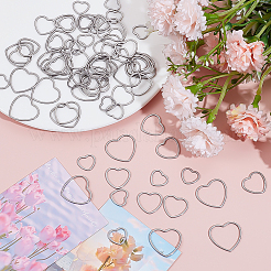 72Pcs 3 Styles 304 Stainless Steel Linking Ring&nbsp;STAS-ME0002-38