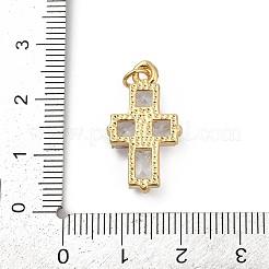 Rack Plating Brass Cubic Zirconia Pendants&nbsp;KK-G451-23G