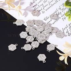 26本26スタイルアロイペンダント  a～zの文字  17x12x3mm  穴：1.8mm  1個/スタイル&nbsp;FIND-TA0004-67