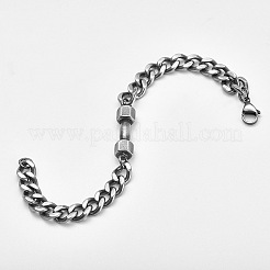 304 Stainless Steel Cuban Link Chain Bracelets for Men&nbsp;FS-WGF5D74-05