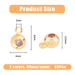 60Pcs 2 Colors Rack Plating Brass Tube Bails&nbsp;KK-DC0004-19