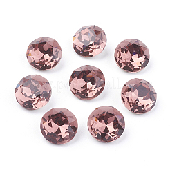 Pointed Back & Back Plated Glass Rhinestone Cabochons&nbsp;RGLA-J012-8mm-515