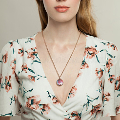 12Pcs 12 Styles Glass Universe Ball Necklace&nbsp;NJEW-AN0001-47