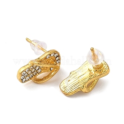 Flip Flop Alloy Crystal Rhinestone Stud Earrings&nbsp;FS-WGD6AB8-01